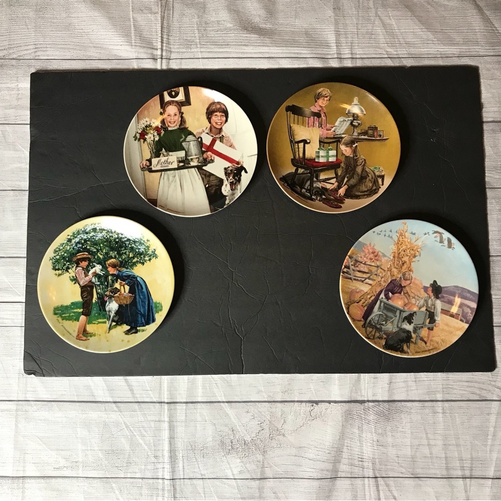 Americana Holidays Collection 8.5” China Plates Depicting Children Circa 1870